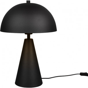 Lampa stołowa "grzybek" na stożkowej podstawie Alfie 30cm H43cm czarny mat Trio