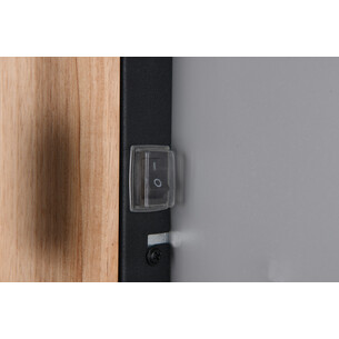 Arturo black&amp;wood bathroom wall lamp with switch Trio 2