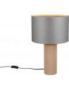 Canio 30cm H48cm grey paper table lamp on bamboo base Trio