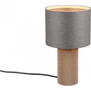 Canio16cm H28cm grey paper table lamp on bamboo base Trio