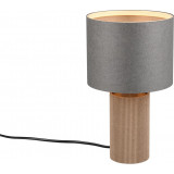 Canio16cm H28cm grey paper table lamp on bamboo base Trio