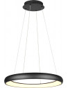 Cardona LED 75cm matte black circular pendant lamp with light colour control Trio