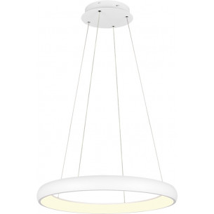 Cardona LED 75cm white matt circular pendant lamp with light colour control Trio