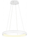 Cardona LED 75cm white matt circular pendant lamp with light colour control Trio