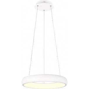 Lampa wisząca okrągła z regulacją barwy światła Cardona LED 46cm biały mat Trio