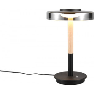 Celeste LED chrome&amp;black modern table lamp with dimmer Trio