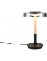 Celeste LED chrome&amp;black modern table lamp with dimmer Trio