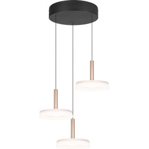 Celeste LED 35cm white&amp;black modern triple pendant lamp Trio