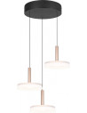 Celeste LED 35cm white&amp;black modern triple pendant lamp Trio