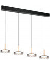 Celeste LED IV 115cm chrome&amp;black modern strip pendant lamp by Trio