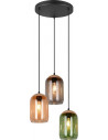 Lampa szklana potrójna Cork 90cm multikolor Trio