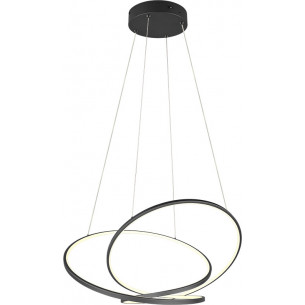 Darvin LED 84cm black modern pendant lamp with light colour control Trio