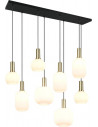 Diva VIII 120cm white&amp;brass glass strip pendant lamp Trio