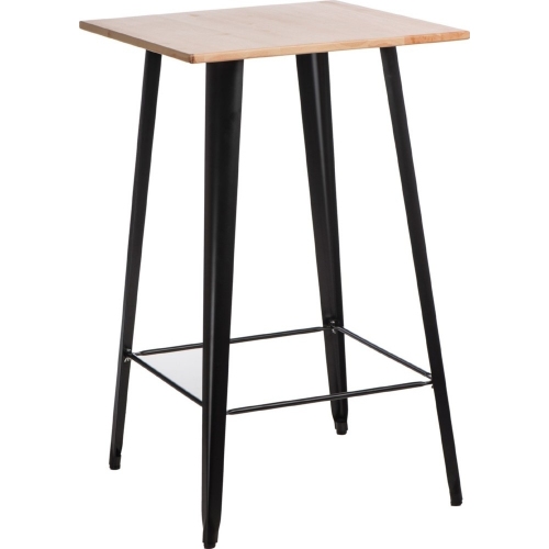 Paris Wood 60x60 black&amp;natural square bar table D2.Design