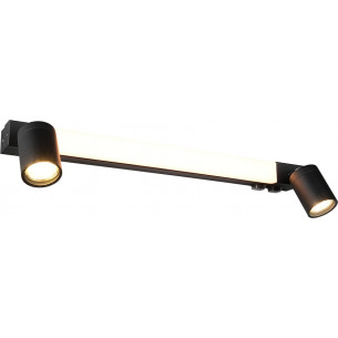 Enrico LED 60cm black bathroom wall lamp with spotlights Trio