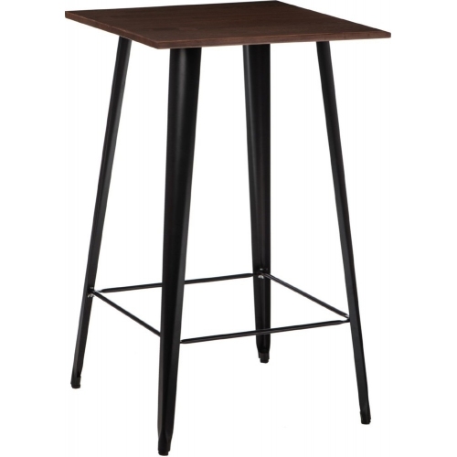 Paris Wood 60x60 black&amp;walnut square bar table D2.Design