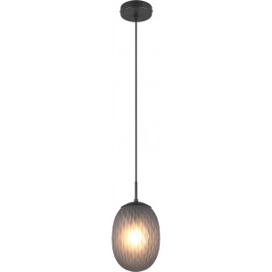 Facette 17cm smoked decorative glass pendant lamp Trio