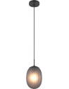 Facette 17cm smoked decorative glass pendant lamp Trio