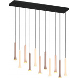 Fiato LED 115cm multicolour&amp;black pendant lamp with adjustable light colour Trio