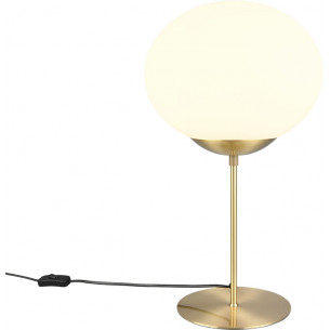 Fomento 30cm white&amp;brass glass sphere table lamp Trio