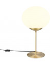 Fomento 30cm white&amp;brass glass sphere table lamp Trio