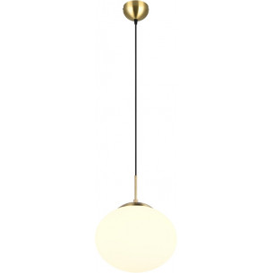 Fomento 30cm white&amp;brass glass sphere pendant lamp Trio