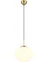 Fomento 30cm white&amp;brass glass sphere pendant lamp Trio