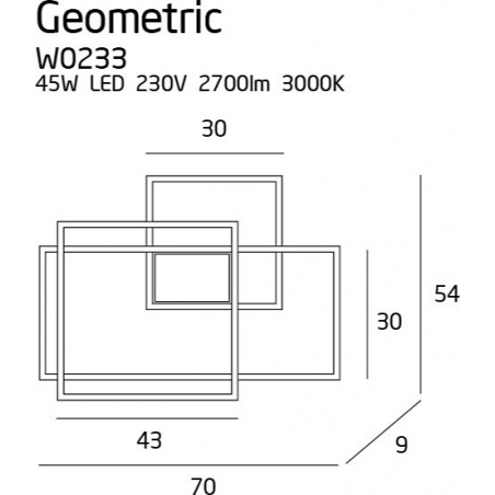 Geometric Led white wall lamp MaxLight