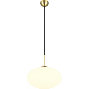 Fomento 40cm white&amp;brass glass sphere pendant lamp Trio