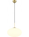 Fomento 40cm white&amp;brass glass sphere pendant lamp Trio