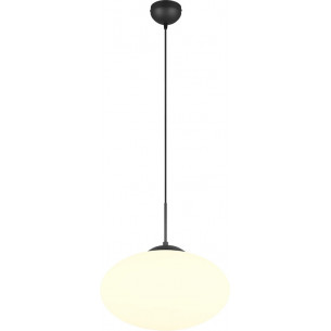 Lampa wisząca szklana kula Fomento 40cm biały / czarny Trio