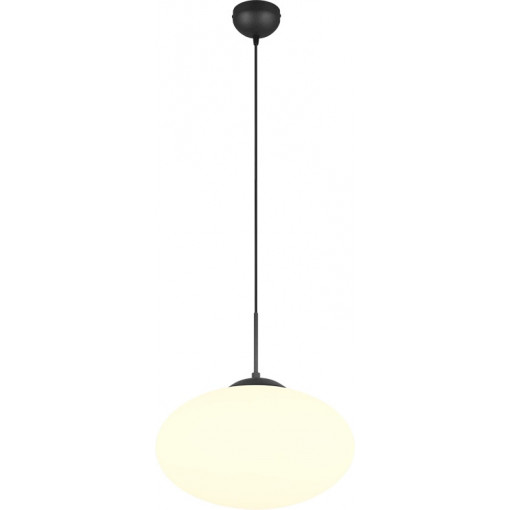 Lampa wisząca szklana kula Fomento 40cm biały / czarny Trio