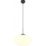 Lampa wisząca szklana kula Fomento 40cm biały / czarny Trio