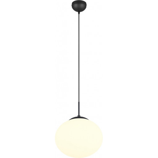 Lampa wisząca szklana kula Fomento 30cm biały / czarny Trio