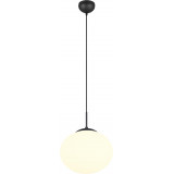 Lampa wisząca szklana kula Fomento 30cm biały / czarny Trio