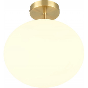 30cm white&amp;brass plafond glass sphere Fomento Trio