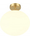 30cm white&amp;brass plafond glass sphere Fomento Trio