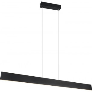 Galway LED 150cm matte black elongated lamp with touch switch and light colour control Trio