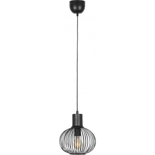 Gila 23cm black matt wire pendant lamp Trio