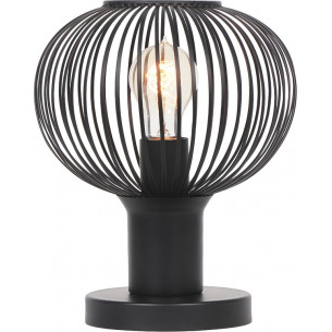 Gila 23cm matte black wire table lamp Trio