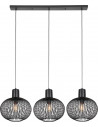 Gila III 120cm matte black wire strip pendant lamp Trio