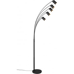 Lampa podłogowa 5 punktowa regulowana Marley 200cm czarna Trio