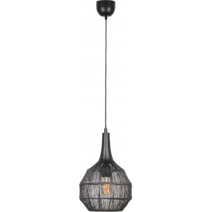 Soraya 26cm black oriental pendant lamp Trio