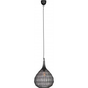 Soraya 42cm black oriental pendant lamp Trio