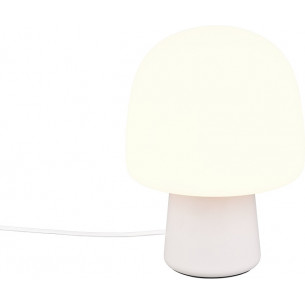 Lampa na stolik nocny szklana Steen 20cm biały / szary Trio