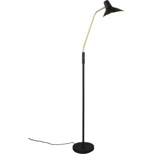 Lampa podłogowa z regulowanym kloszem Traveller 145cm czarna Trio