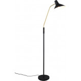 Traveller 145cm black floor lamp with adjustable shade Trio