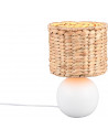Lampka na stolik boho Vina 18cm H29cm trzcina morska / biały Trio
