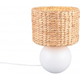 Lampka na stolik boho Vina 28cm H40cm trzcina morska / biały Trio