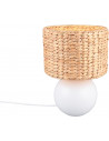 Lampka na stolik boho Vina 28cm H40cm trzcina morska / biały Trio